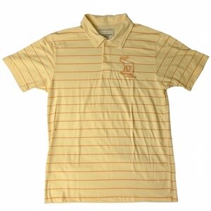 Abercrombie & Fitch Yellow And Orange Striped Polo Shirt